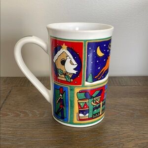 Festive Christmas Mug with Colorful Holiday Designs